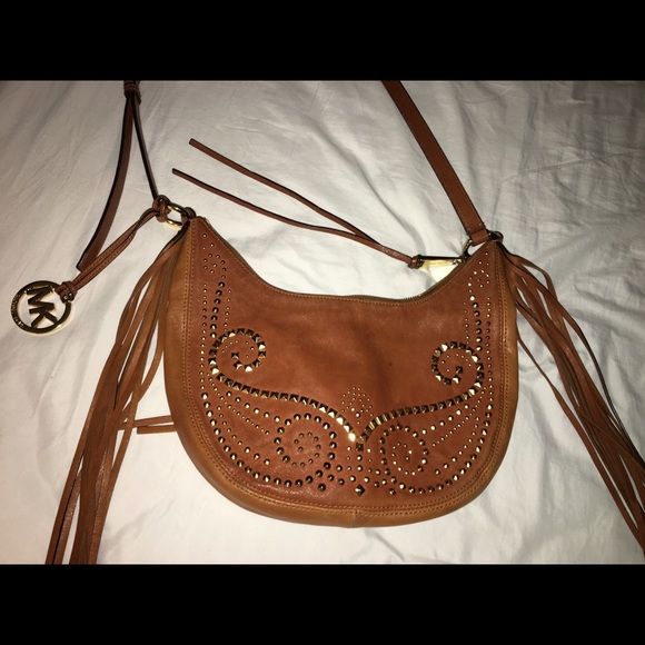 Michael Kors Rhea Studded Leather Cross Body