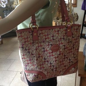 Coach pink tote.