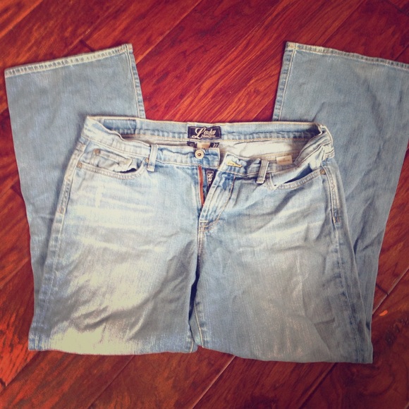 Lucky boyfriend, short inseam jeans.