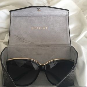GUCCI 3155/S Cateye Sunglasses in Black/gold