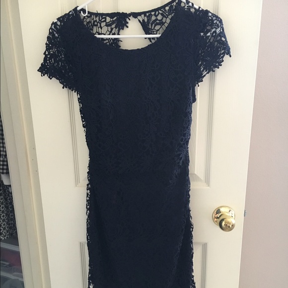NWT Francesca's Navy Lace Dress