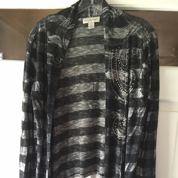 Grey and black bling cardigan