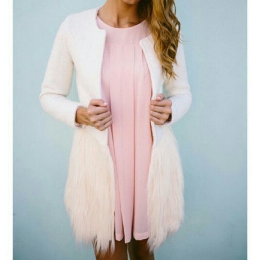 White Faux Fur Jacket