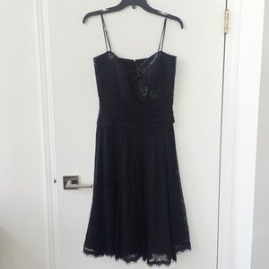 TADASHI Black Lace Cocktail Dress