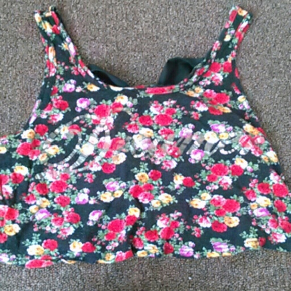 Crop top with bow on the back.