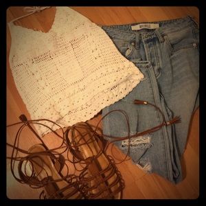 Boho Roxy Crochet Halter Top