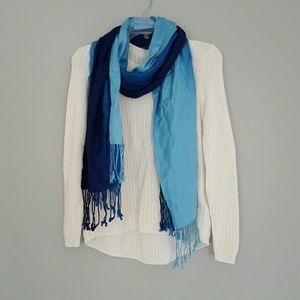 Blue Ombre French Scarf