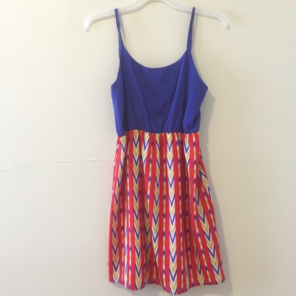 Everly Blue & Printed Dress