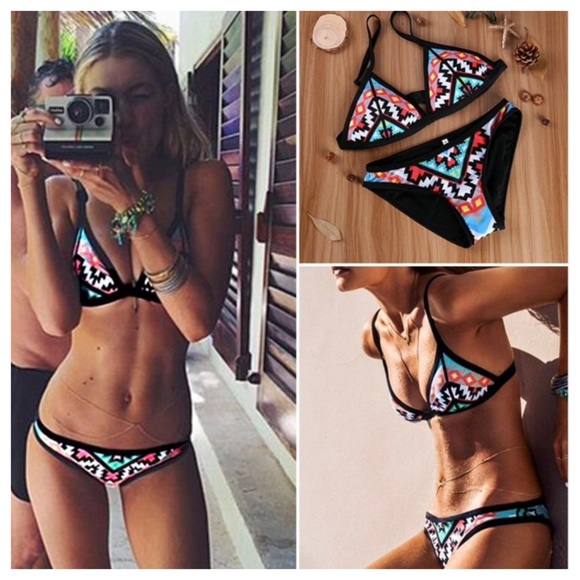 Women tribal Bikini Swimsuit bathing - Picture 2 of 4