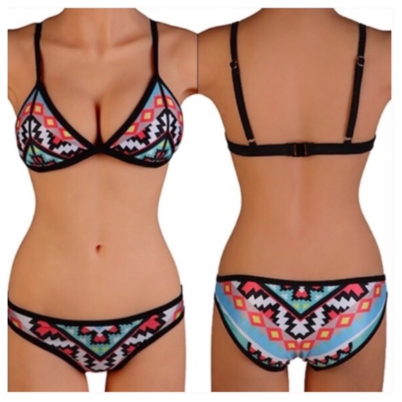 Women tribal Bikini Swimsuit bathing - Picture 3 of 4