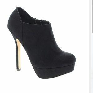 ASOS Black Suede Platform Booties
