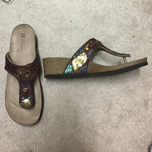 Birkenstock-style jeweled sandals