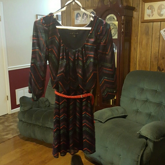 Mid long sleeve cute short dress