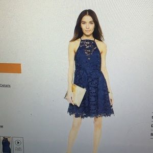 Keepsake navy acoustic lace dress