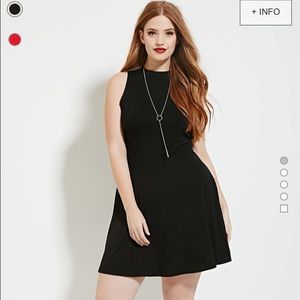 High Neck 90s Style Skater Dress