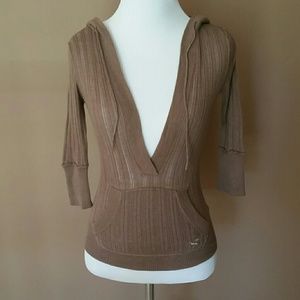 Hollister 3/4 sleeve Hoodie top