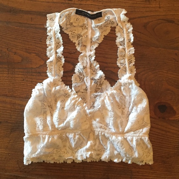 White Lace Racerback Bralette
