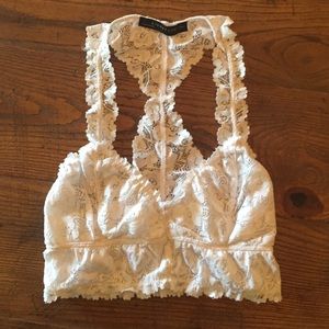 White Lace Racerback Bralette