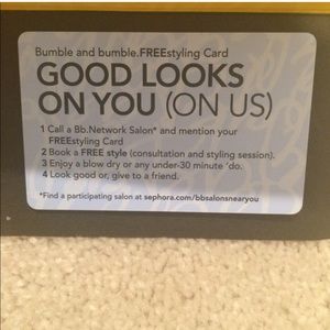 Bumble & Bumble consultation and styling session