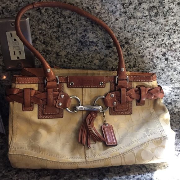 Yellow Coach bag
