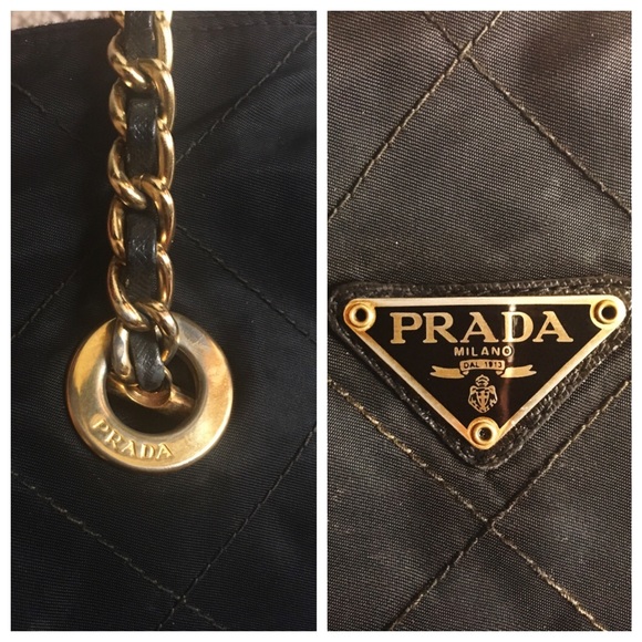 🙅🏽SOLD🙅🏽 Vintage Prada Nylon Quilted Chain Bag - Picture 2 of 4