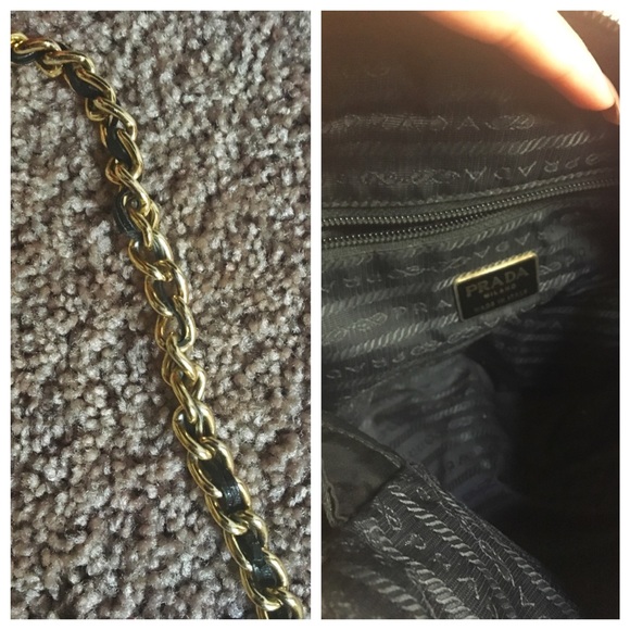 🙅🏽SOLD🙅🏽 Vintage Prada Nylon Quilted Chain Bag - Picture 3 of 4