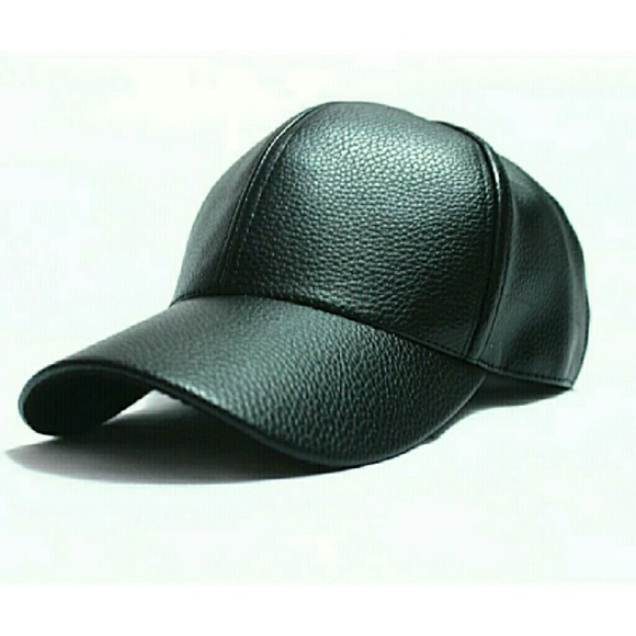 Vegan Leather Baseball Cap - Picture 3 of 4