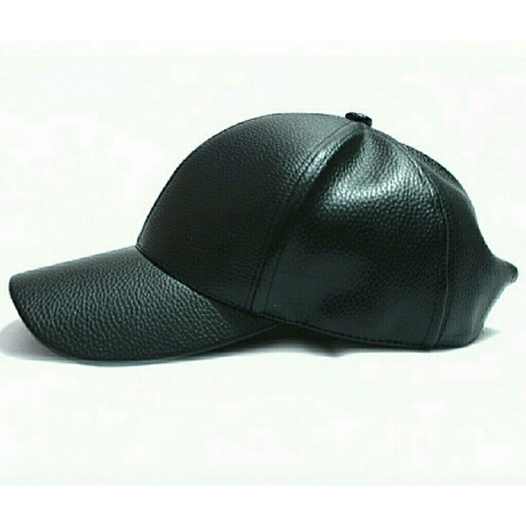 Vegan Leather Baseball Cap - Picture 4 of 4