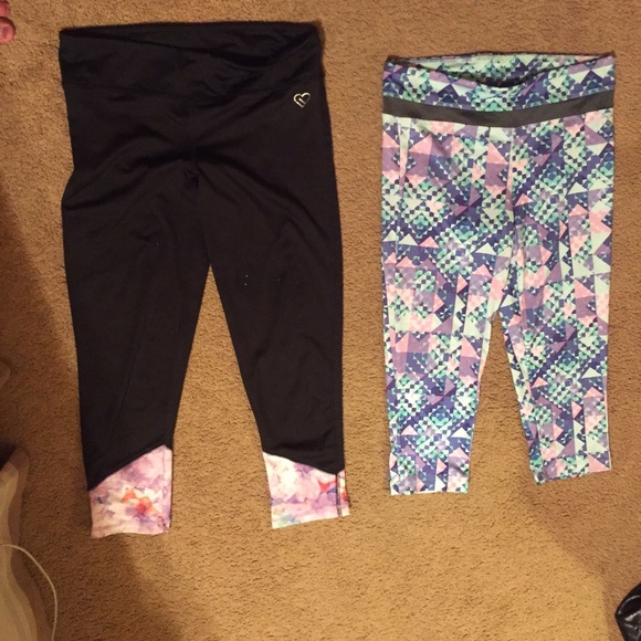 Colorful workout crop leggings