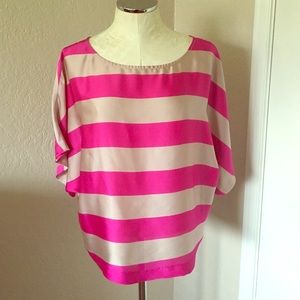 Oversized silk striped shirt