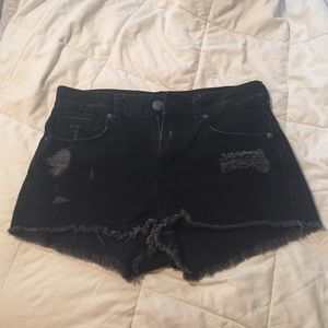 Express black high waisted shorts