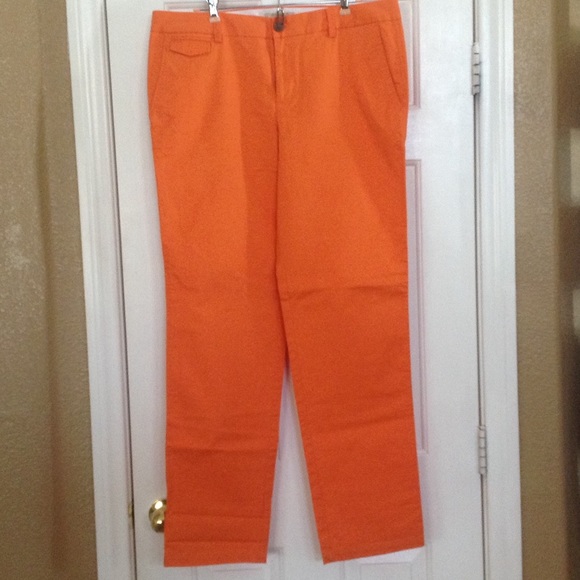 Banana Republic orange khakis size 14