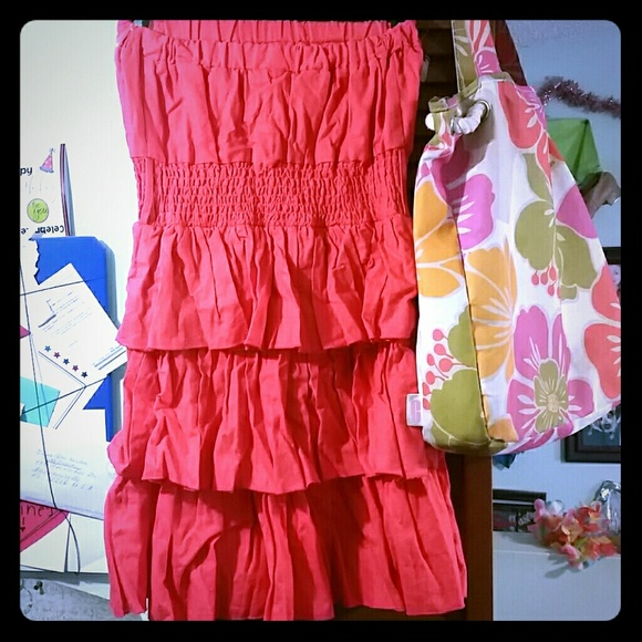 Fuschia Strapless Summer Dress