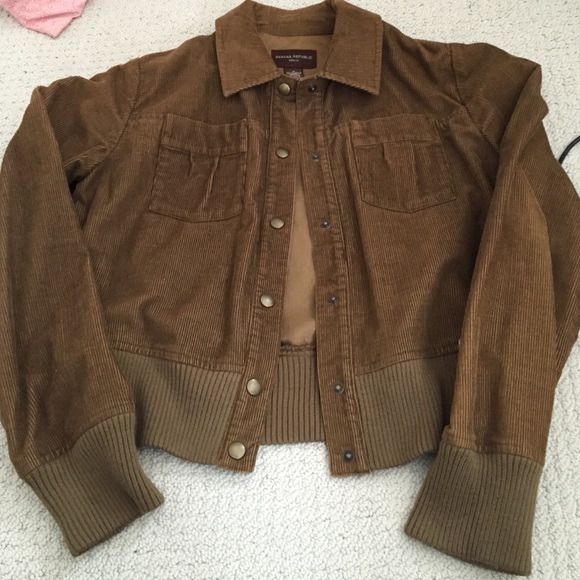 Corduroy brown button up jacket