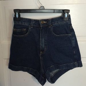 American apparel high waisted jean shorts