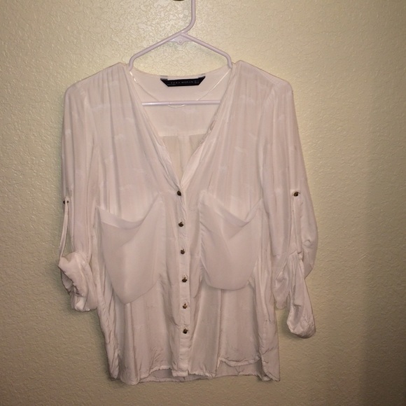 Women's White Silk Blouse