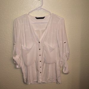Women's White Silk Blouse
