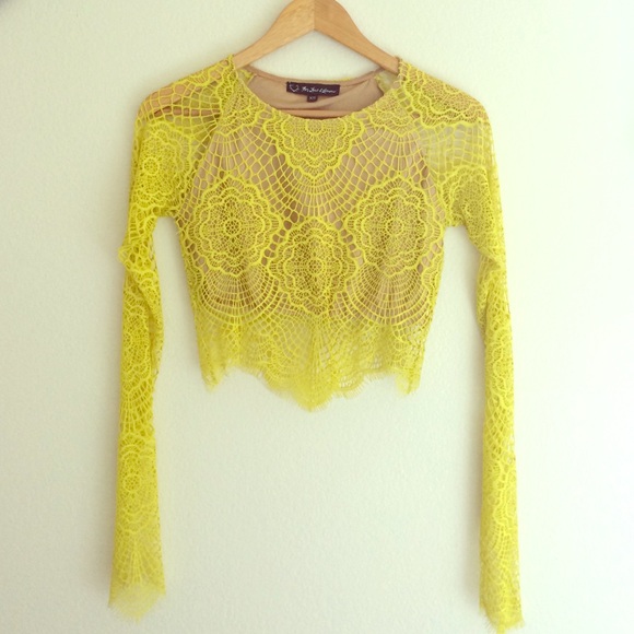For Love and Lemons lace crop top
