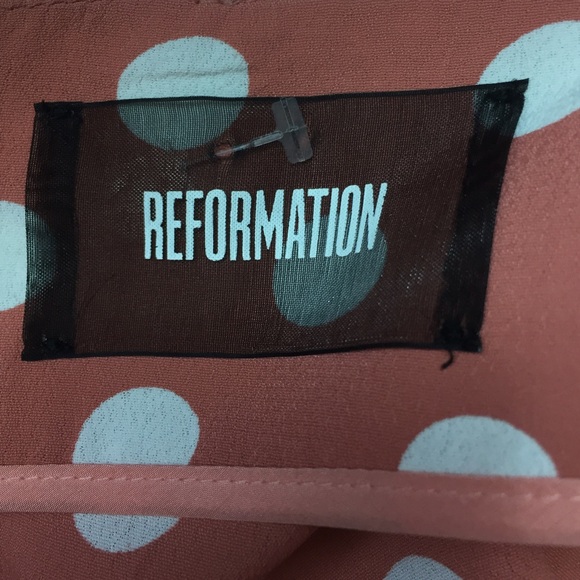 Reformation pink polka dot skirt - Picture 4 of 4