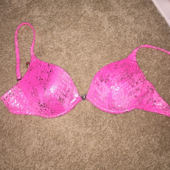 Venus 32-34 pink snake skin swim top