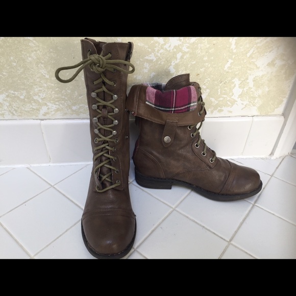 Madden Girl Shoes - Madden Girl lace up/fold over Zorbaa boot