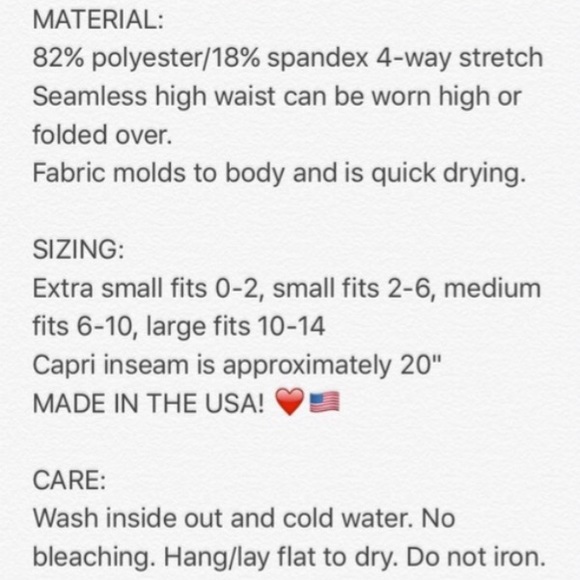 🌟HP🌟Emily Hsu Capri 4-way stretch wear high/fold - Picture 4 of 5