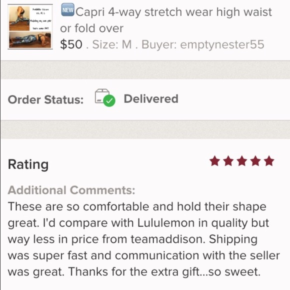 🌟HP🌟Emily Hsu Capri 4-way stretch wear high/fold - Picture 3 of 5