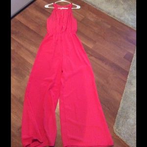 Hot pink jumpsuit