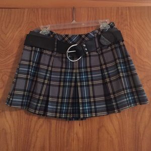 Candies plaid mini skirt