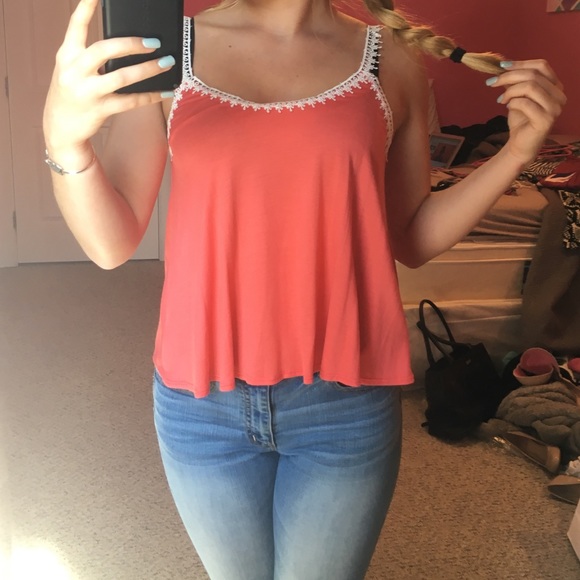 Coral Flowy Tank