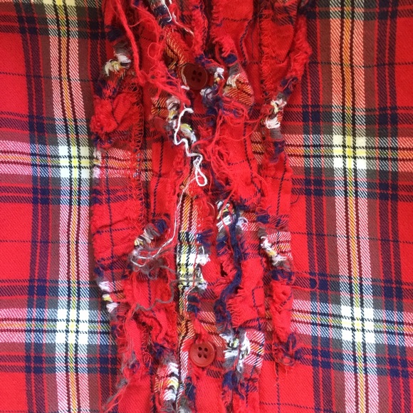 Red Plaid Button Down - Picture 4 of 4