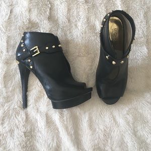 Michael Kors Studded Peep Toed Booties