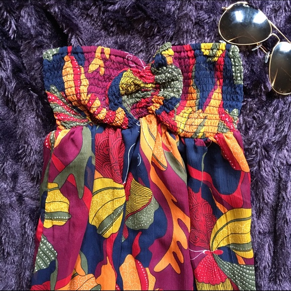 Roxy Tropical Strapless Dress🌸 - Picture 2 of 3