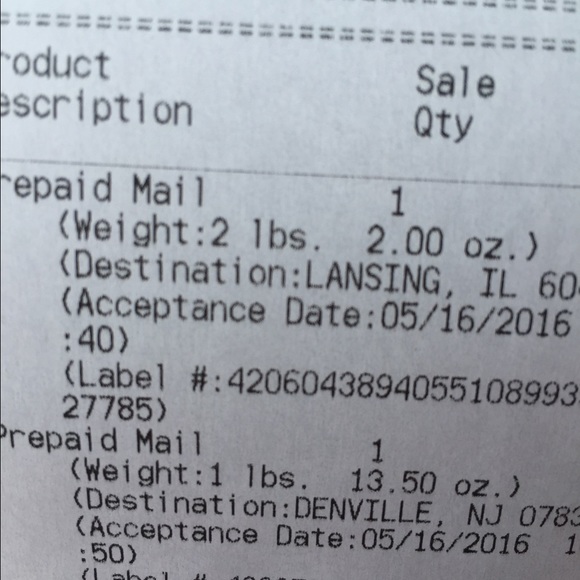 Proof of shipping